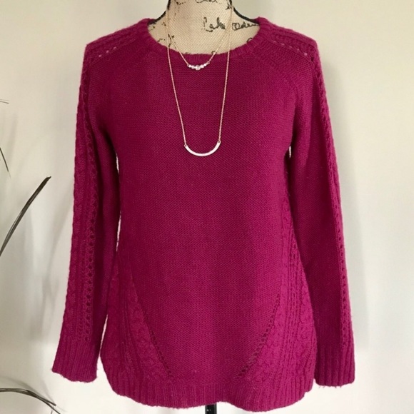 The Limited Sweaters - •The Limited• chunky knit eyelet sweater